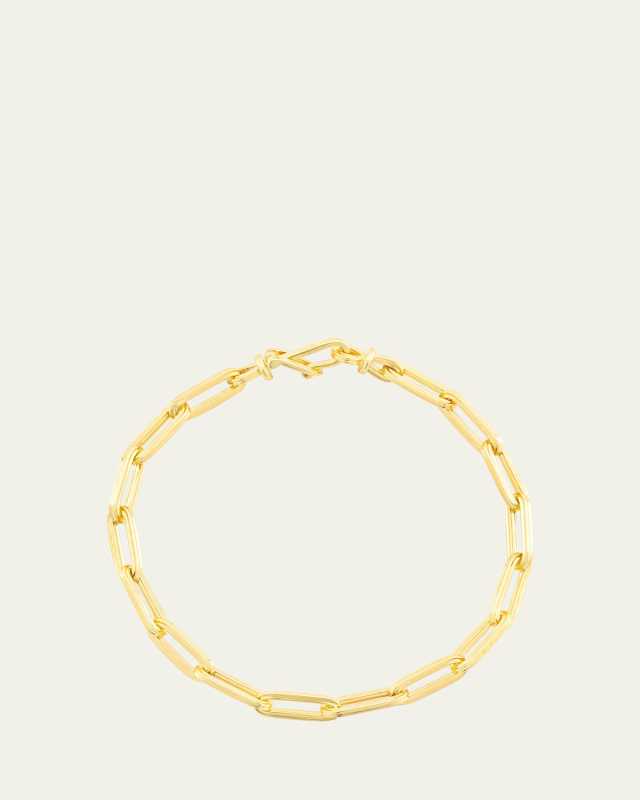 18K Yellow Gold Lien Or Bracelet, 18cm